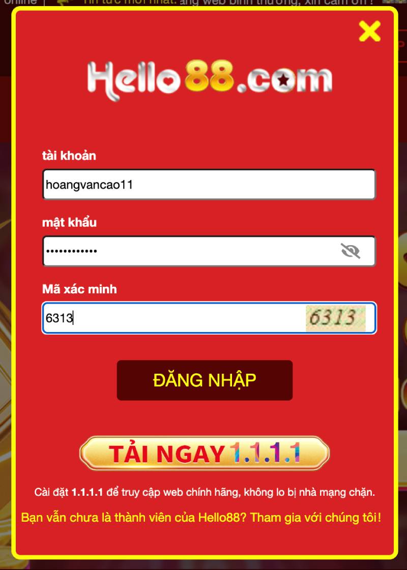 Hello88 Samwood - link vào nhà cái hello 88 nhà cái uy tín hello88.com 13 Bước 2: Điền đúng thông tin đăng nhập để tiếp tục.
